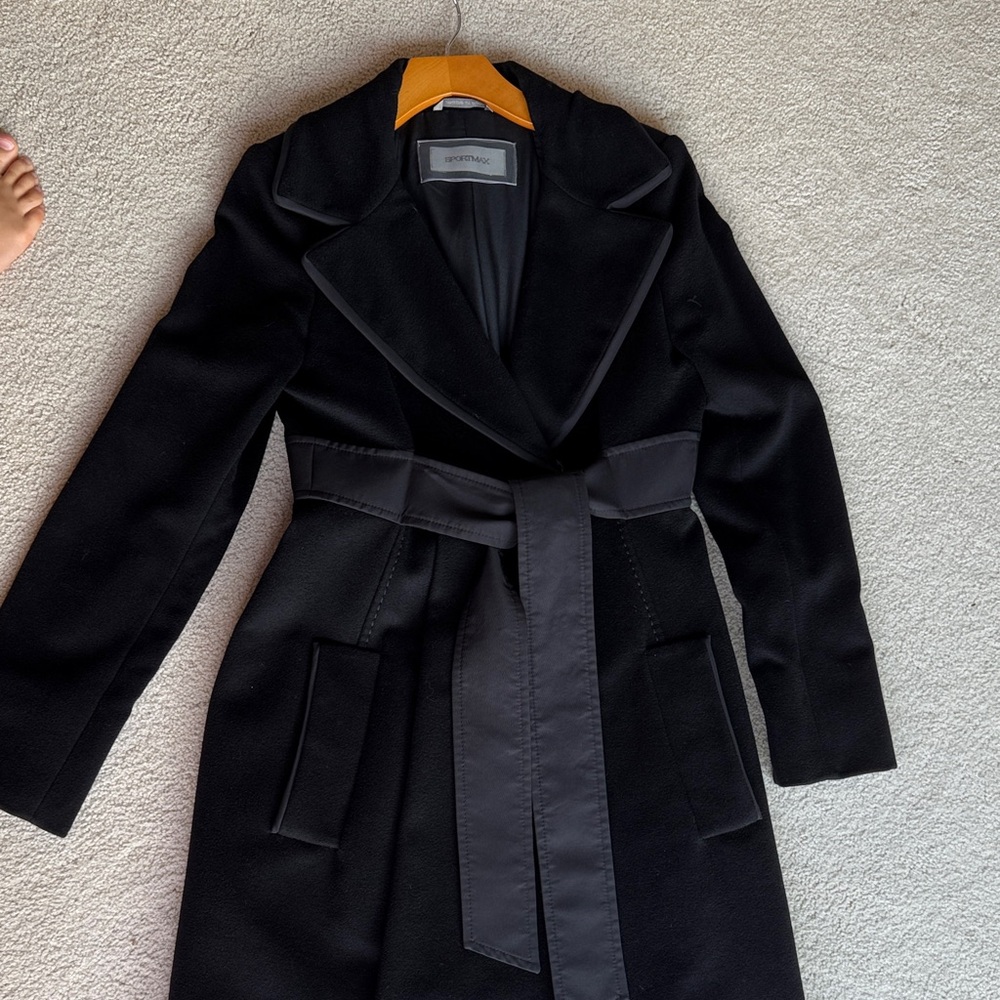Sportmax Black Wool Coat - Picture 5 of 11